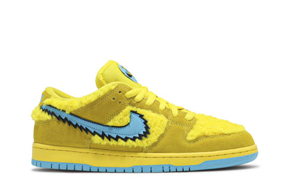 Tênis Grateful Dead x Nike SB Dunk Low Yellow Bear Amarelo