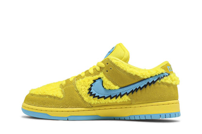 Tênis Grateful Dead x Nike SB Dunk Low Yellow Bear Amarelo