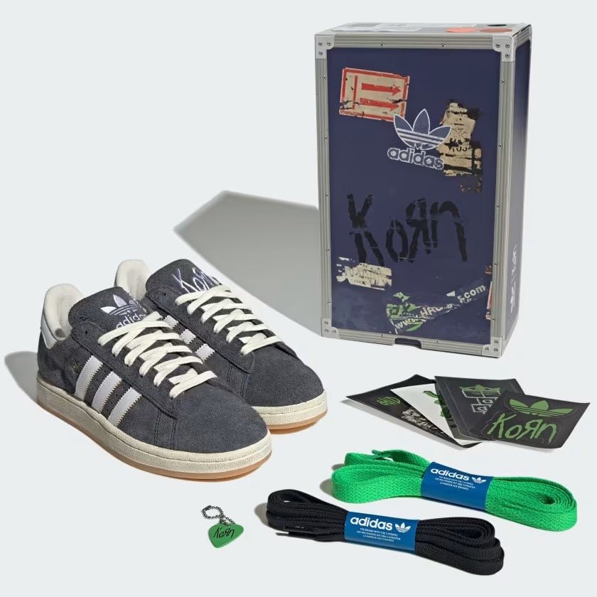 Tênis Korn x adidas Campus 2.0 Carbon Cinza