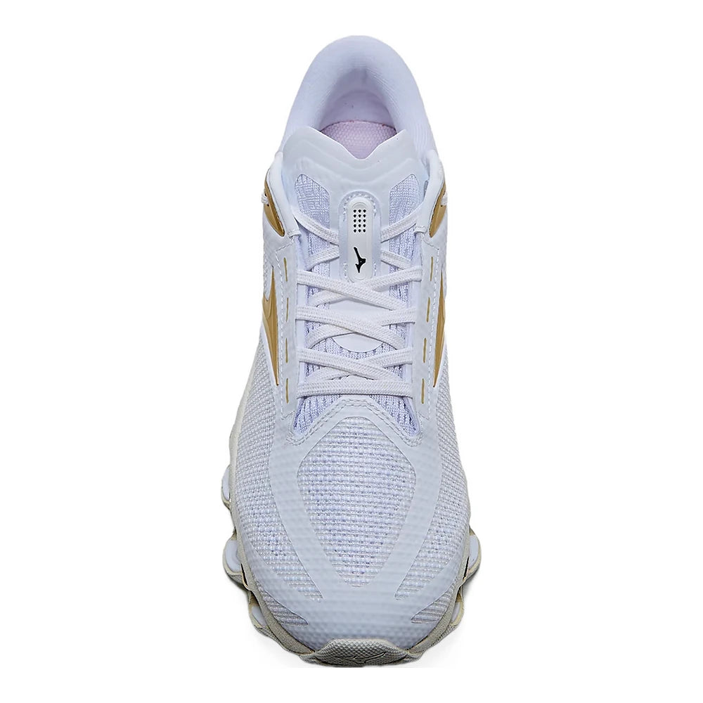 Tênis Mizuno Wave Prophecy 15 SE Branco Dourado Gold