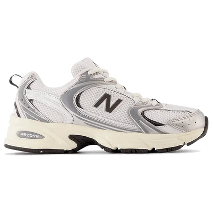 Tênis New Balance 530 Silver Metallic Black Cement Prateado