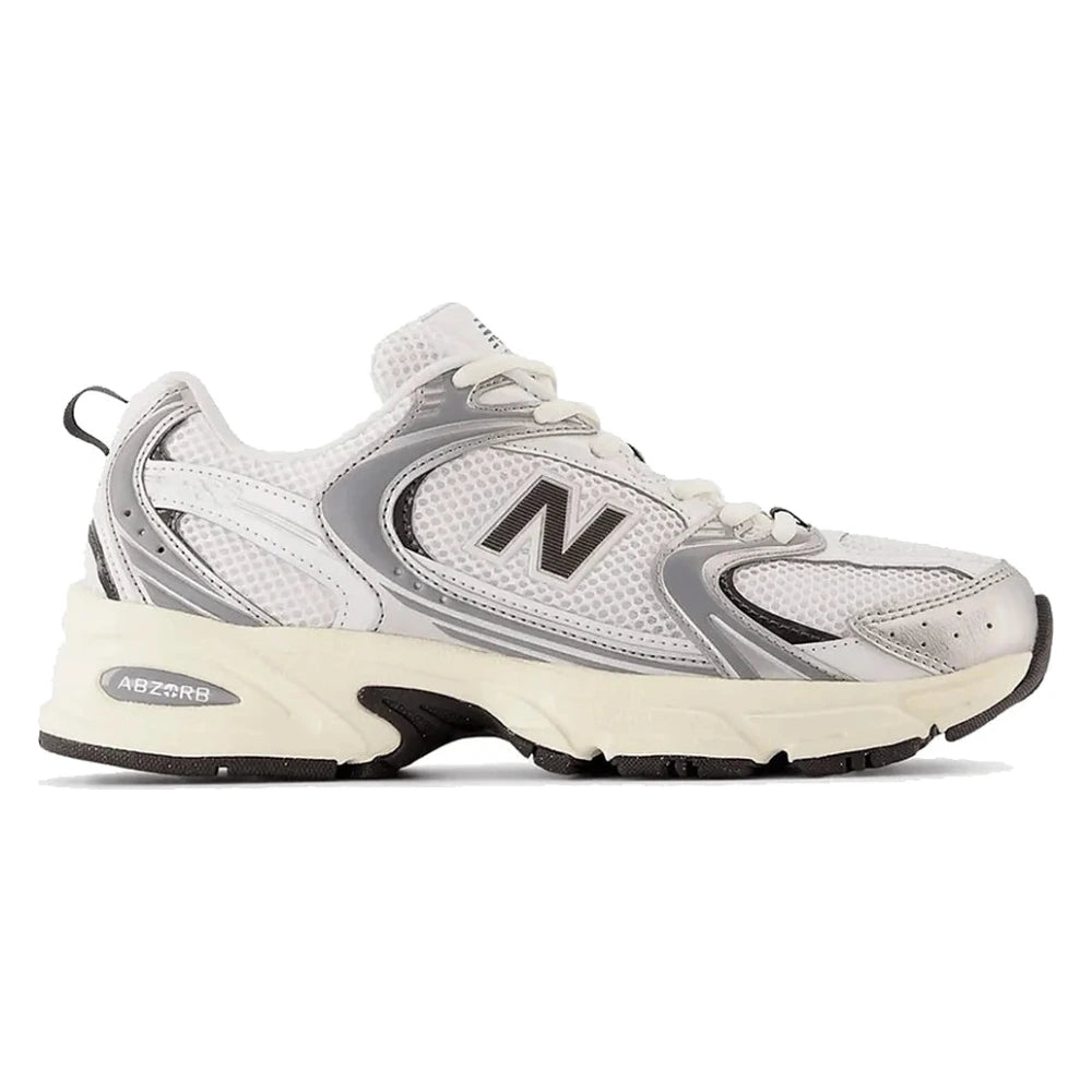 Tênis New Balance 530 Silver Metallic Black Cement Prateado