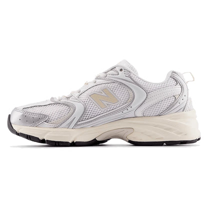 Tênis New Balance 530 Silver Metallic Linen Bege - foto 2