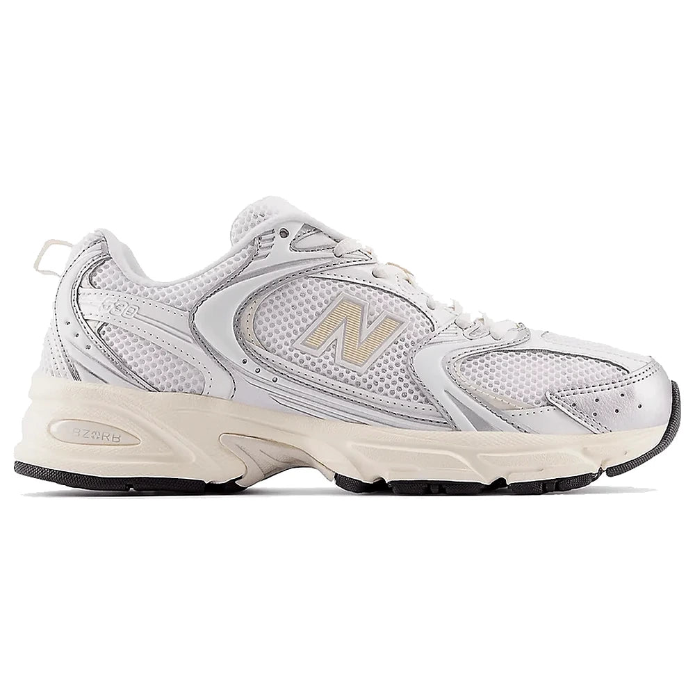 Tênis New Balance 530 Silver Metallic Linen Bege