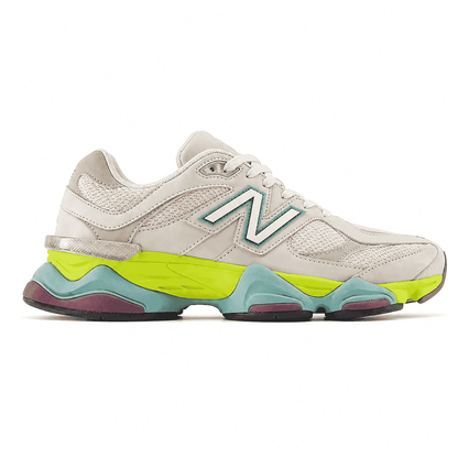Tênis New Balance 9060 Moonbeam Vintage Rose Lime Colorido