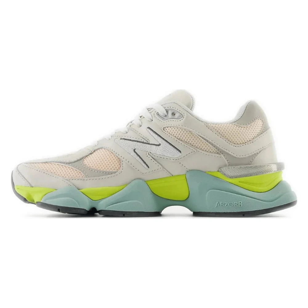 Tênis New Balance 9060 Moonbeam Vintage Rose Lime Colorido - foto 2
