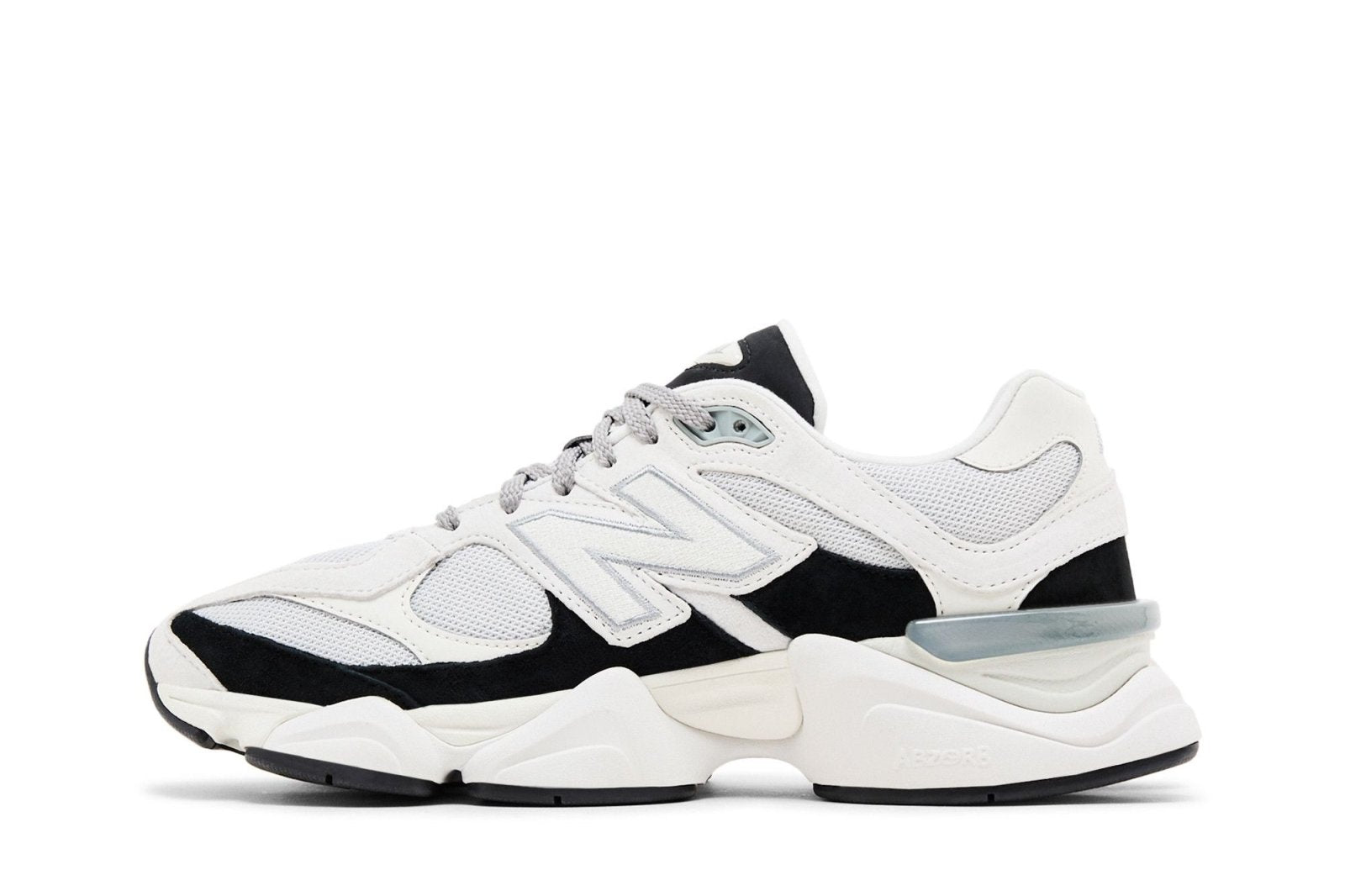 Tênis New Balance 9060 Reflection Black Suede Branco White