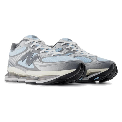 Tênis New Balance Abzorb 2000 Blue Grey Cream Azul - par diagonal
