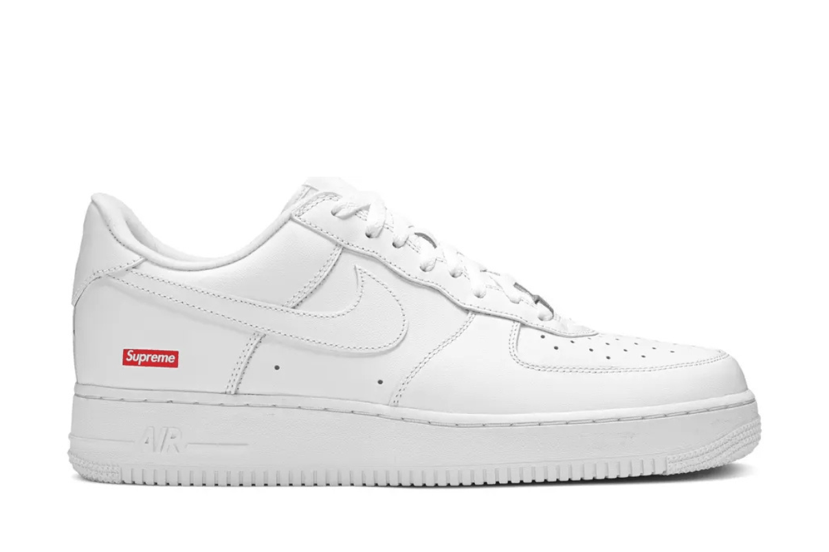Tênis Nike Air Force 1 Low x Supreme Box Logo White Branco