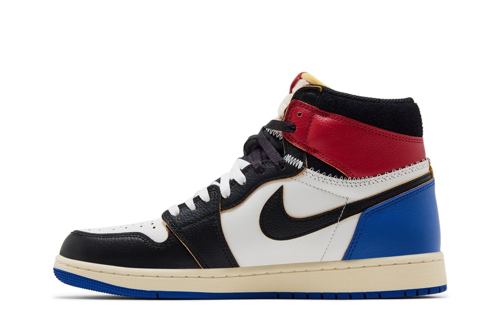 Tênis Nike Air Jordan 1 High Fragment Design x Union LA Varsity Red Branco