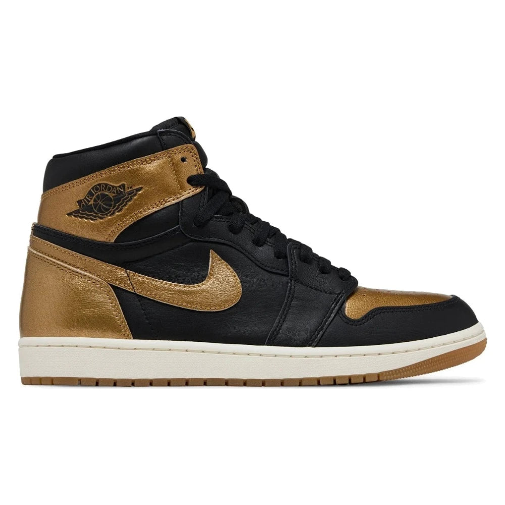 Tênis Nike Air Jordan 1 High OG Black Metallic Gold Preto