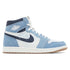 Tênis Nike Air Jordan 1 High OG Denim Summit White Obsidian Azul - vista lateral