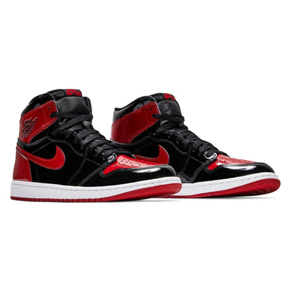 Tênis Nike Air Jordan 1 High Patent Bred Vermelho - foto 5