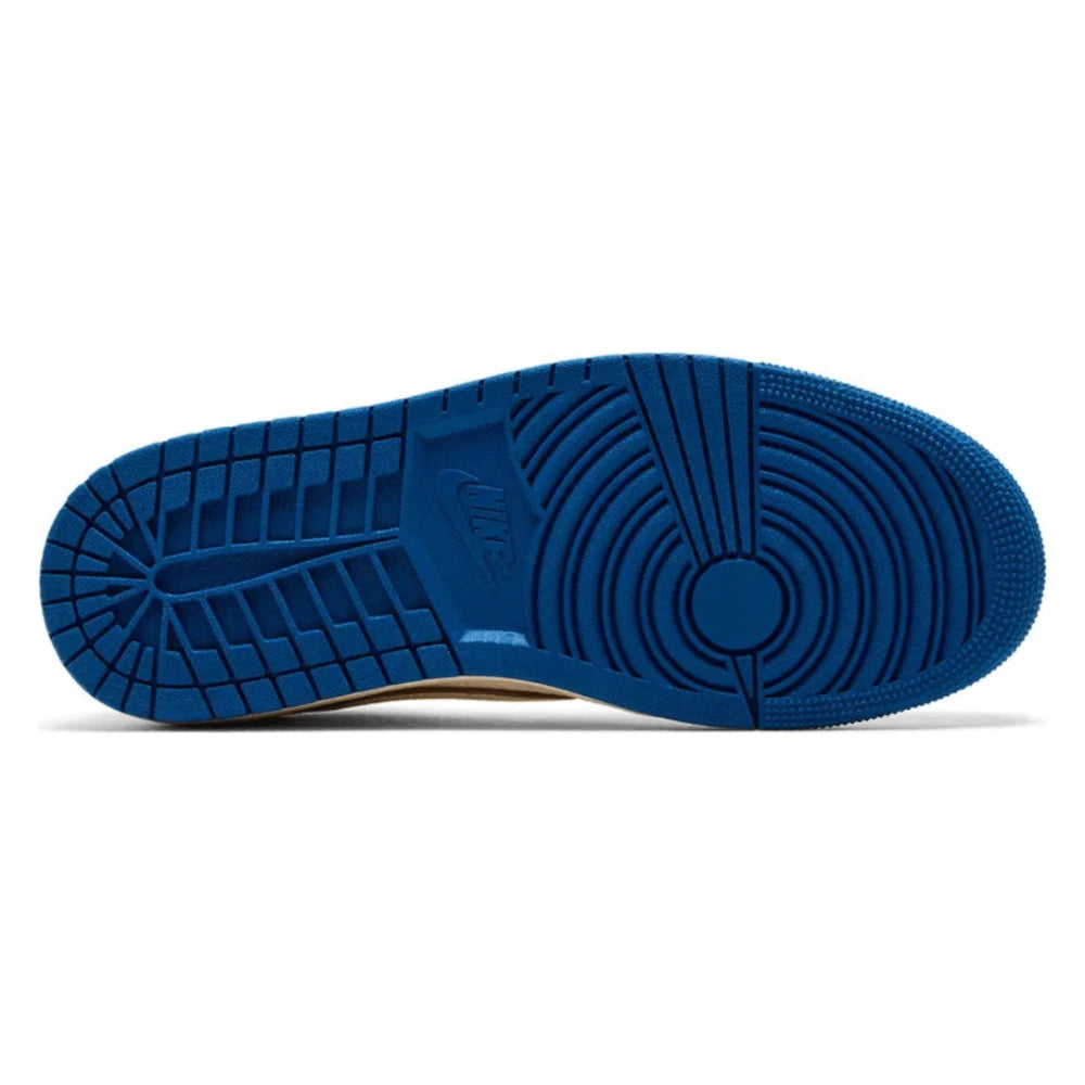 Tênis Nike Air Jordan 1 Low OG SP x Travis Scott Sail Military Blue Couro - foto 4