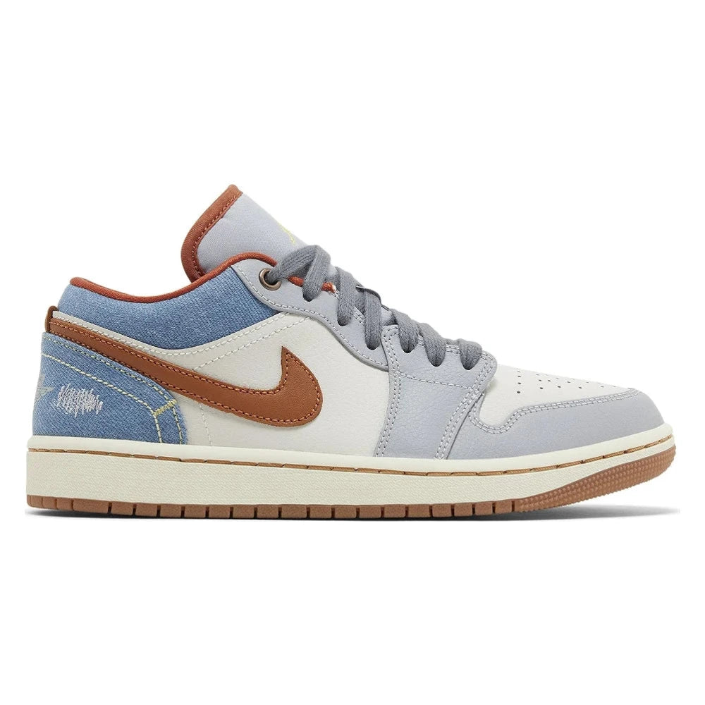 Tênis Nike Air Jordan 1 Low Phantom Denim Cinza