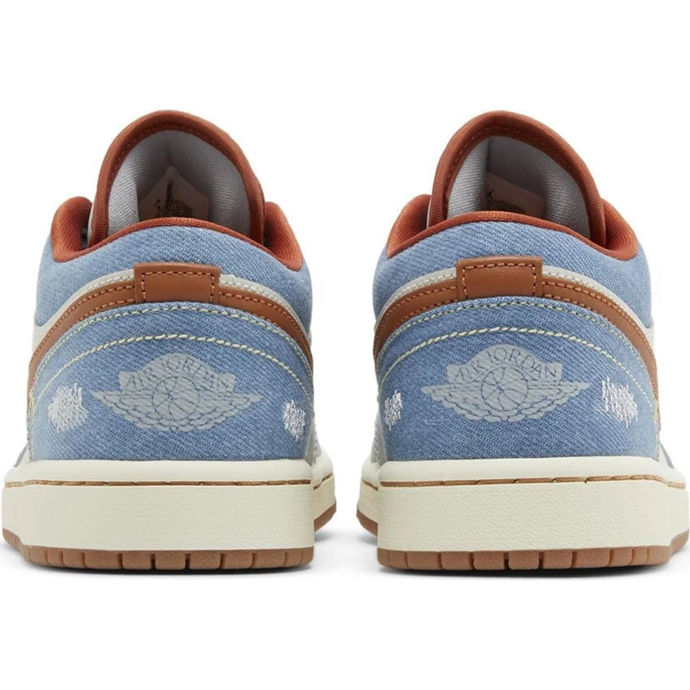 Tênis Nike Air Jordan 1 Low Phantom Denim Cinza - foto 3