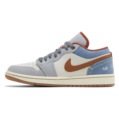 Tênis Nike Air Jordan 1 Low Phantom Denim Cinza - foto 5