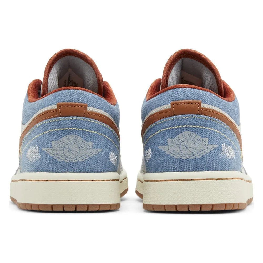 Tênis Nike Air Jordan 1 Low Phantom Denim Cinza - foto 6