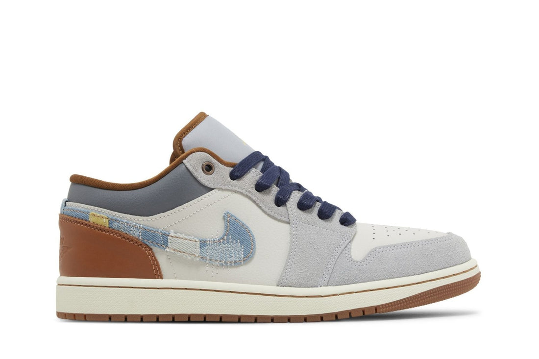 Tênis Nike Air Jordan 1 Low SE Repaired Denim Swoosh Azul