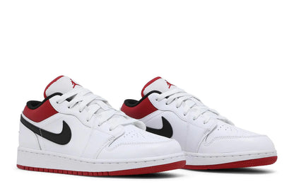Tênis Nike Air Jordan 1 Low White University Red Branco