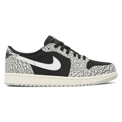 Tênis Nike Air Jordan 1 Retro Low OG Black Cement Preto