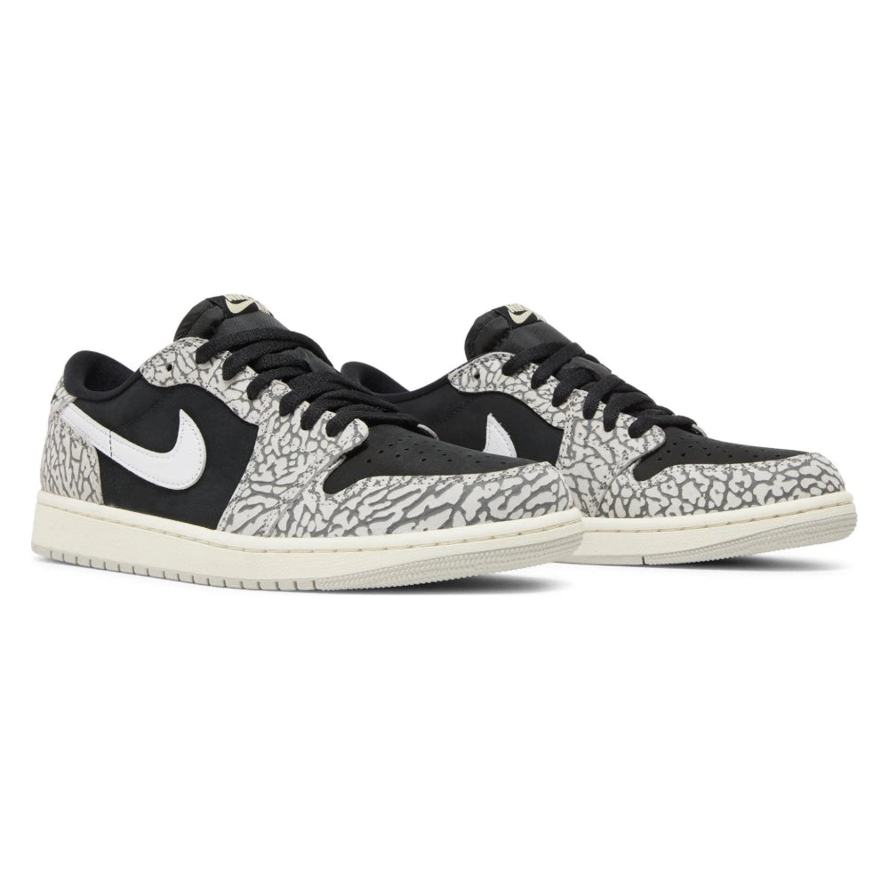 Tênis Nike Air Jordan 1 Retro Low OG Black Cement Preto - foto 5