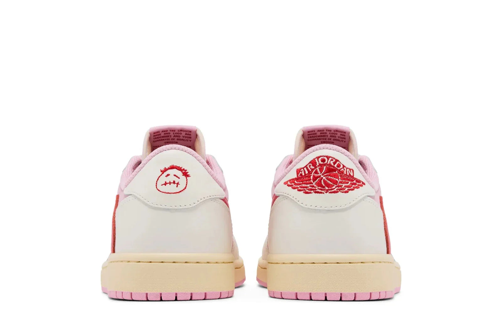 Tênis Nike Air Jordan 1 Retro Low OG SP Travis Scott Sail Tropical Pink Rosa