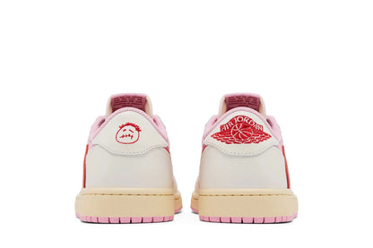Tênis Nike Air Jordan 1 Retro Low OG SP Travis Scott Sail Tropical Pink Rosa