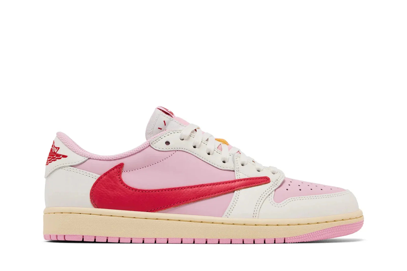 Tênis Nike Air Jordan 1 Retro Low OG SP Travis Scott Sail Tropical Pink Rosa