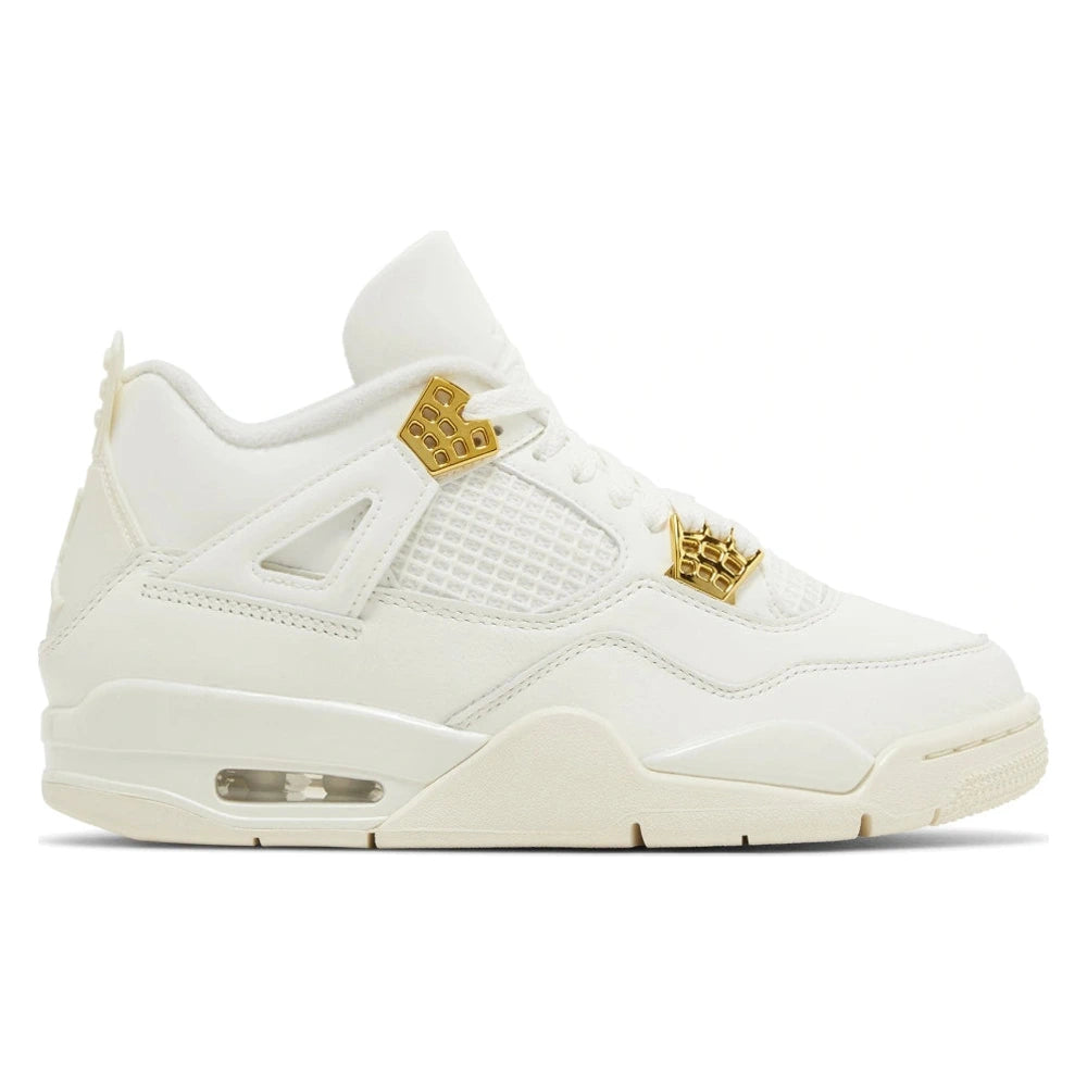 Tênis Nike Air Jordan 4 Retro Metallic Gold Branco