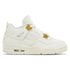 Tênis Nike Air Jordan 4 Retro Metallic Gold Branco