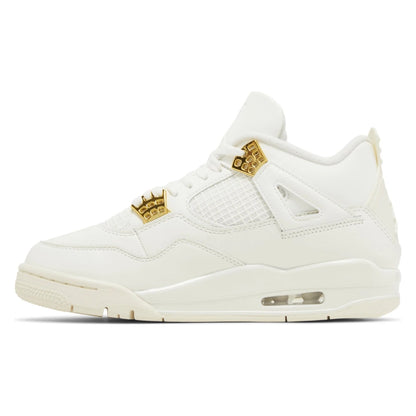 Tênis Nike Air Jordan 4 Retro Metallic Gold Branco - foto 2