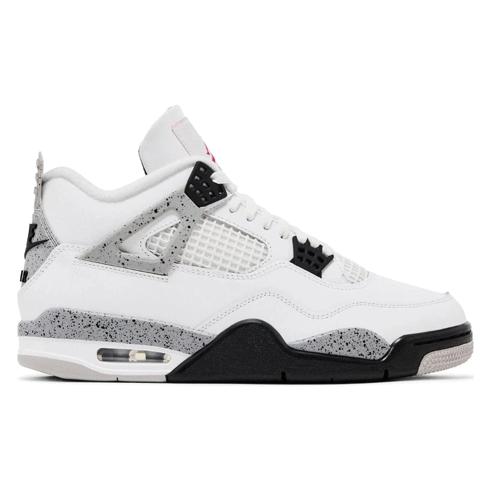 Tênis Nike Air Jordan 4 Retro OG Nike White Cement Couro Branco