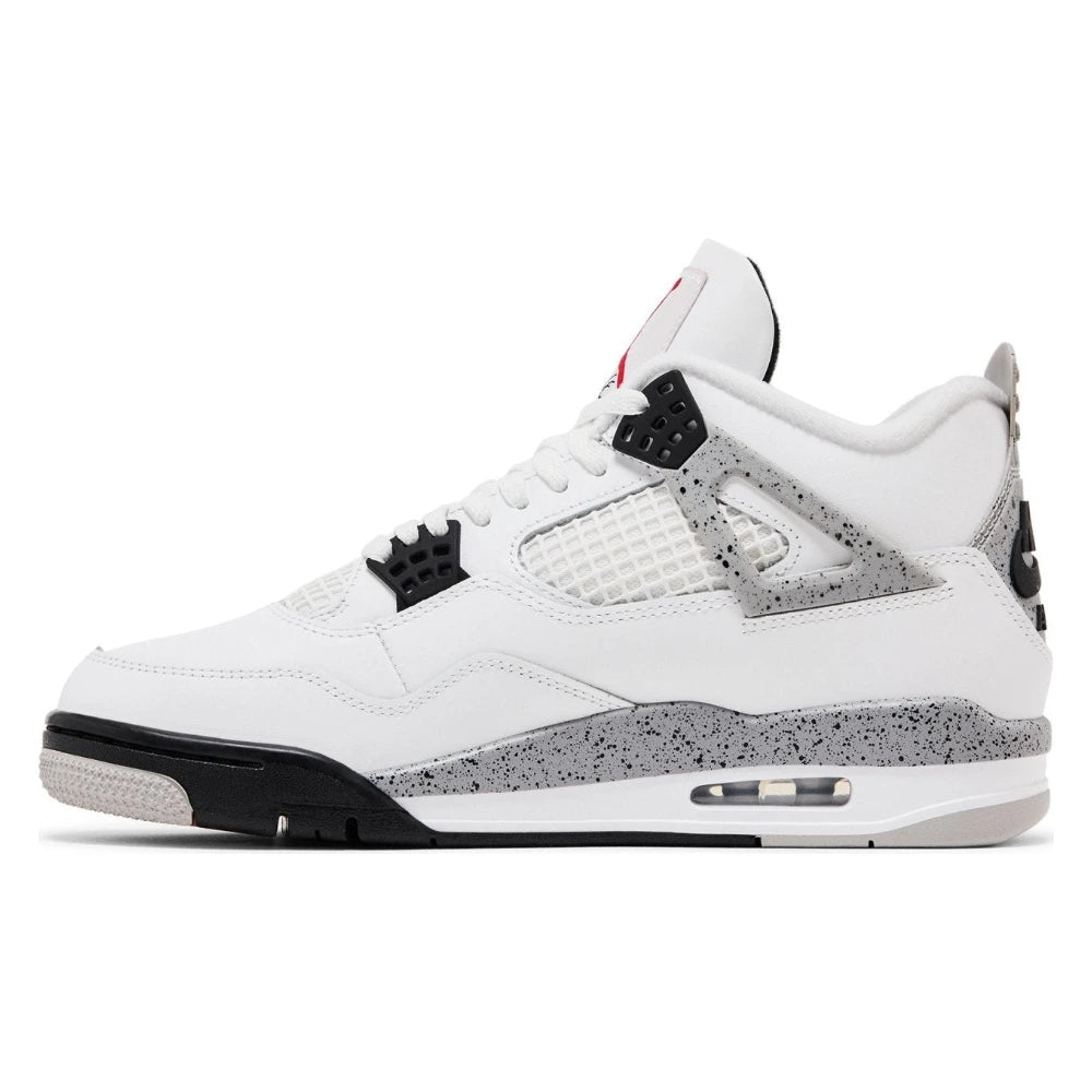 Tênis Nike Air Jordan 4 Retro OG Nike White Cement Couro Branco - foto 2