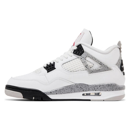 Tênis Nike Air Jordan 4 Retro OG Nike White Cement Couro Branco - foto 2