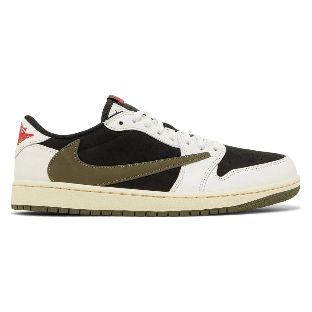 Tênis Nike Travis Scott x Nike Air Jordan 1 Retro Low OG SP Olive Branco