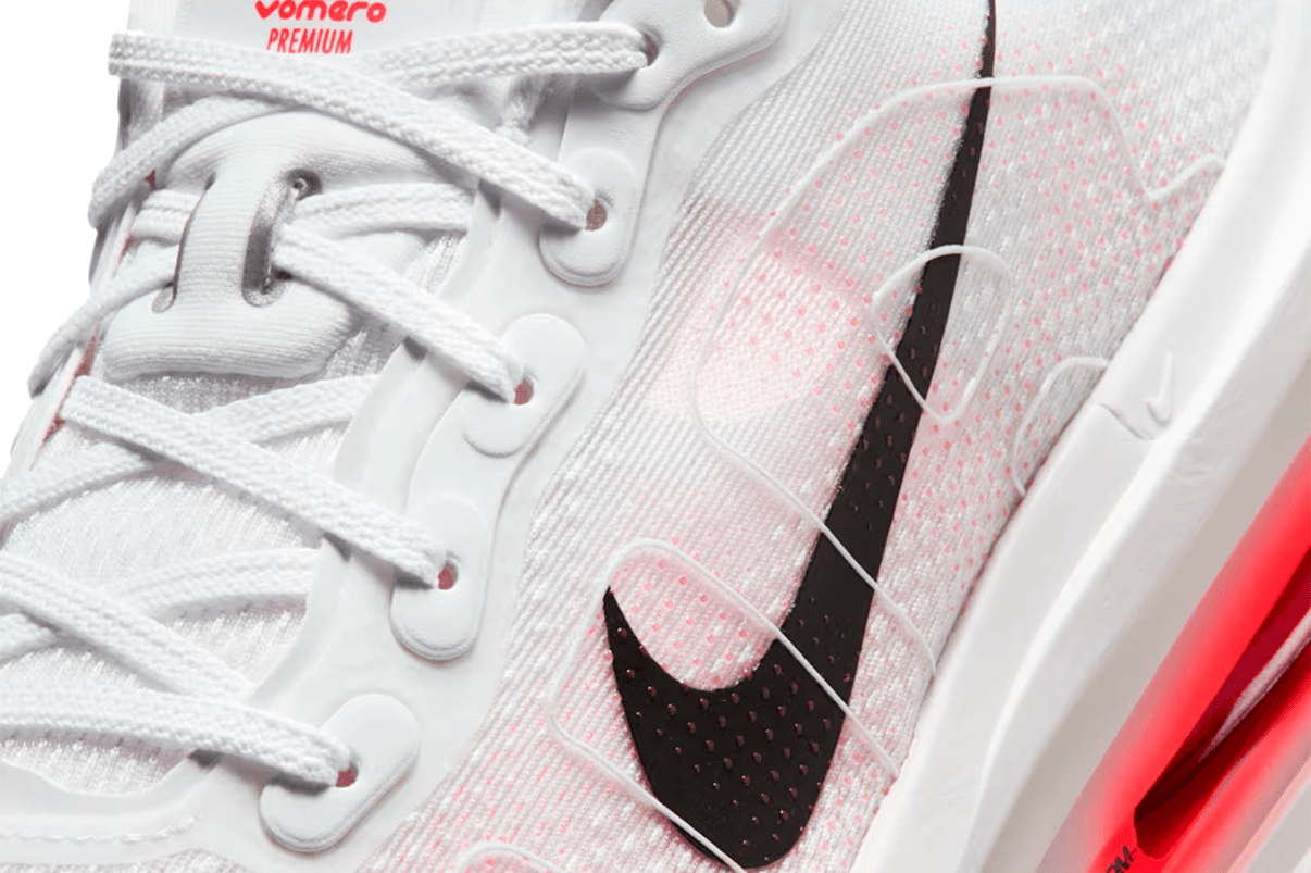 Tênis Nike Vomero Premium White Bright Crimson Branco