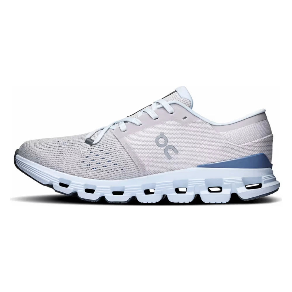 Tênis On Running Cloud X 4 Prata Azul Claro