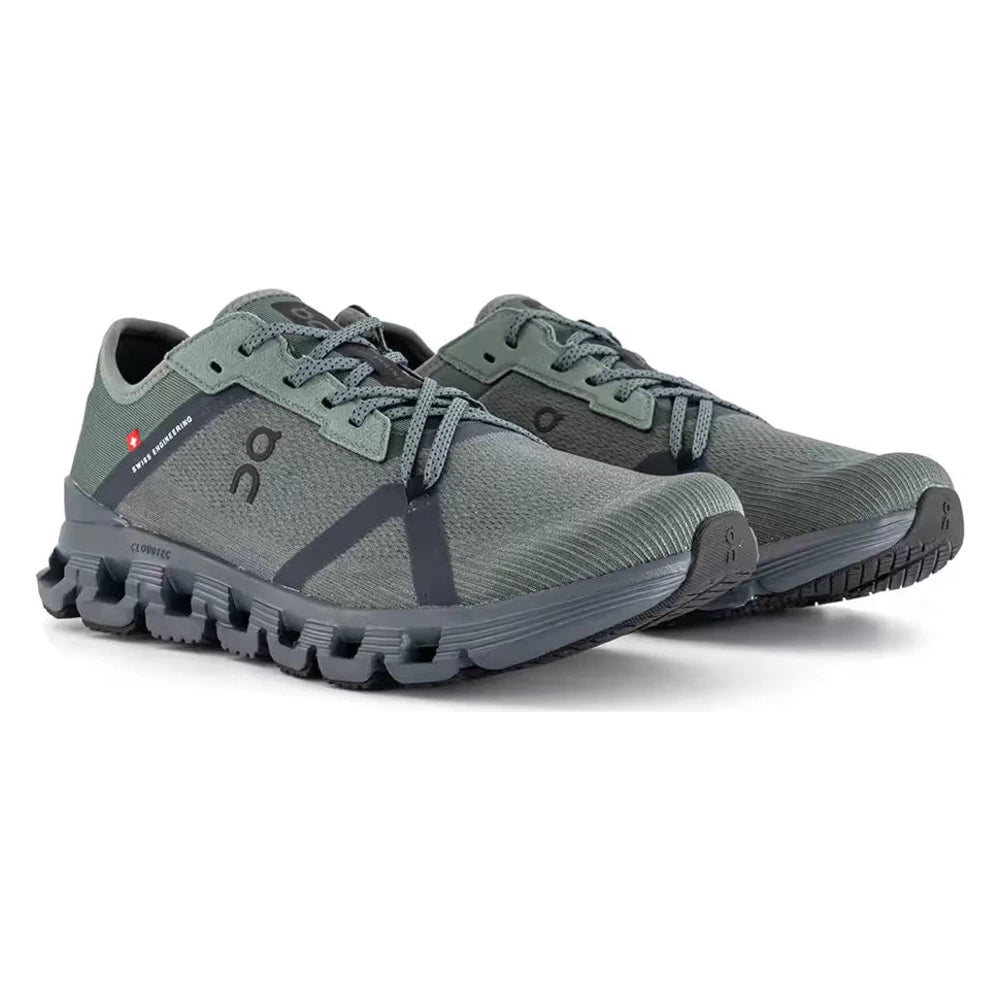 Tênis On Running Cloud X 4 Verde Olive Cinza - foto 2