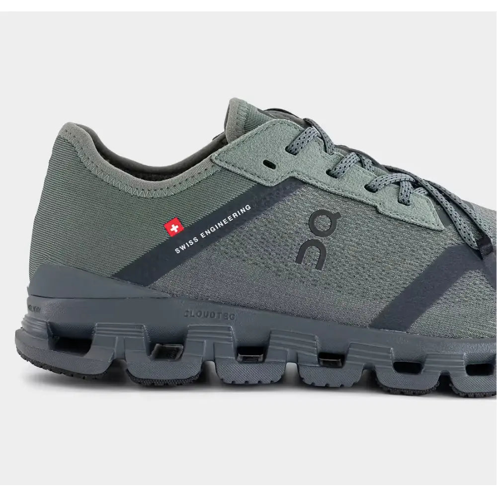 Tênis On Running Cloud X 4 Verde Olive Cinza - foto 3