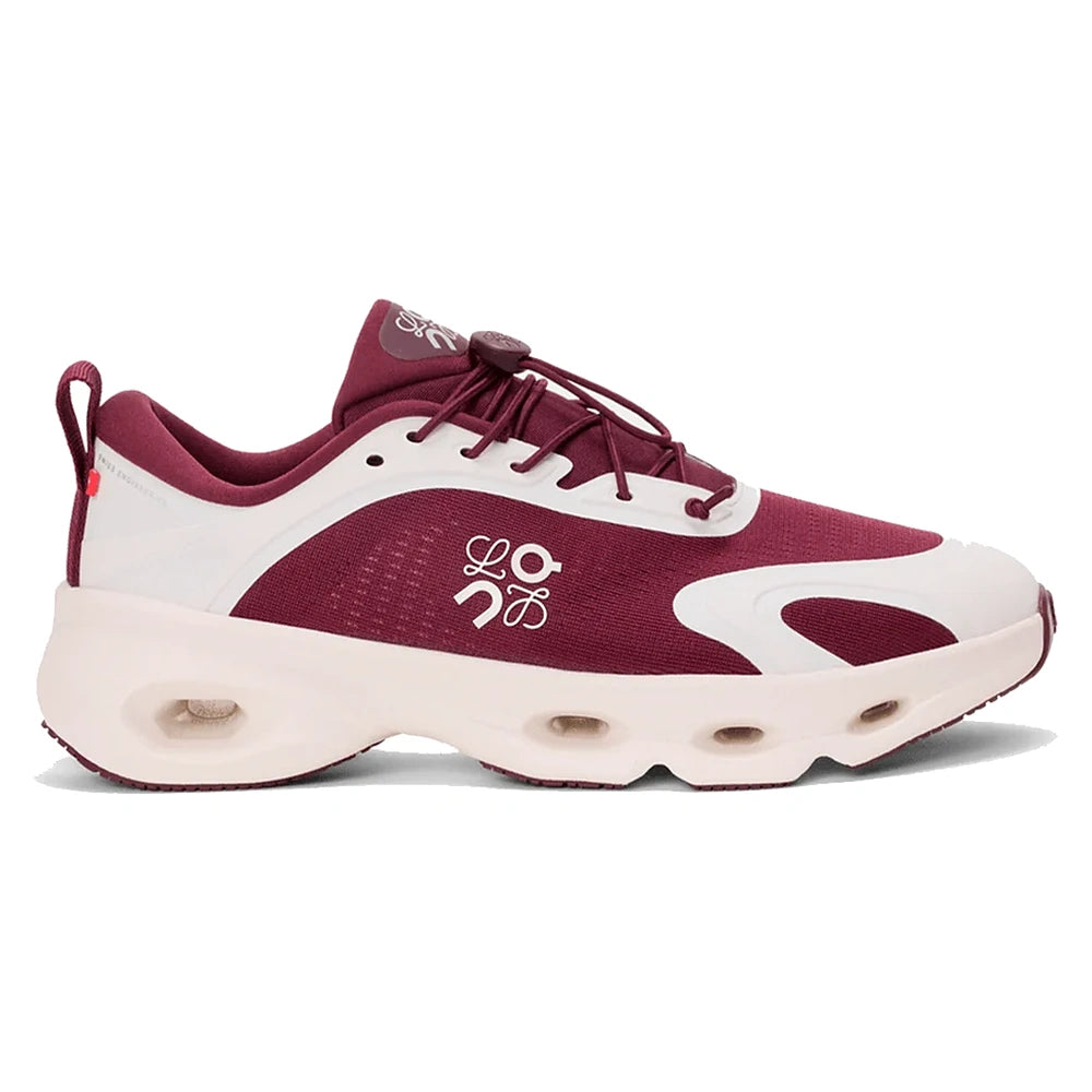 Tênis On Running Cloudsolo Loewe Burgundy Eggshell Bordô