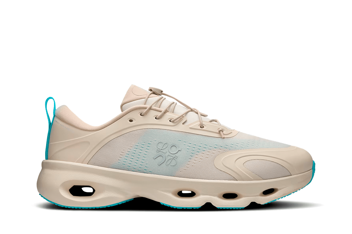 Tênis On Running Cloudsolo Loewe Sand Turquoise Bege