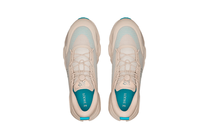 Tênis On Running Cloudsolo Loewe Sand Turquoise Bege
