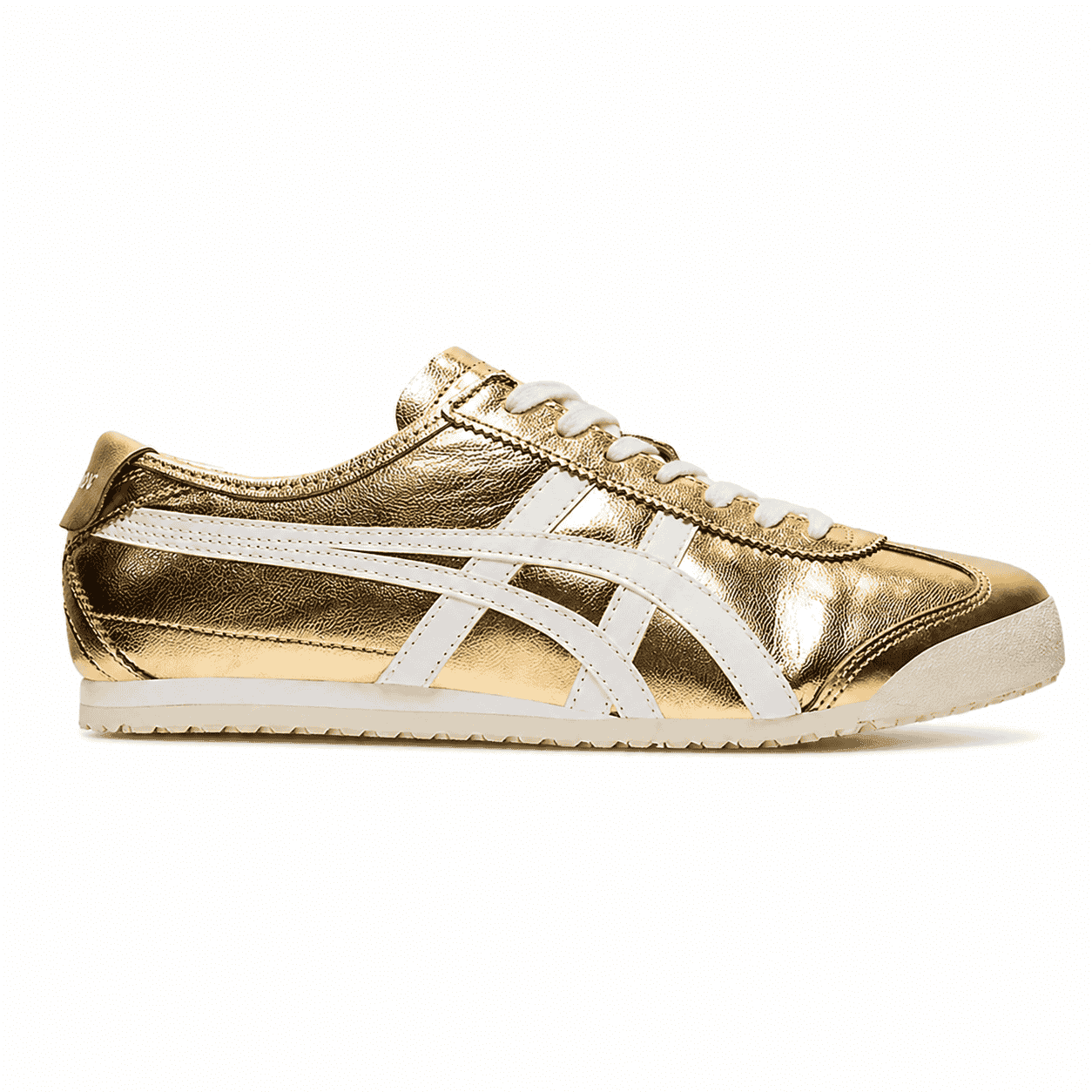 Tênis Onitsuka Tiger Mexico 66 Gold White Dourado