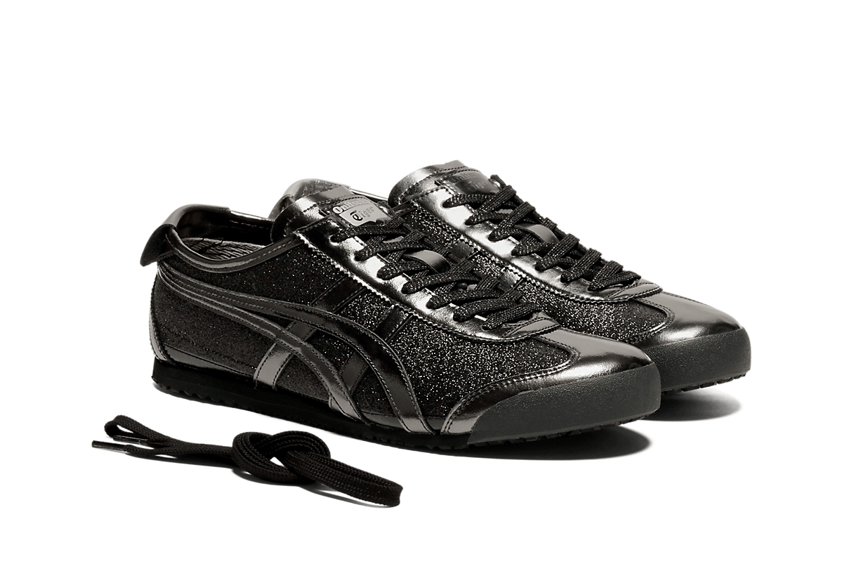 Tênis Onitsuka Tiger Mexico 66 Glitter Pack Black Gunmetal Preto