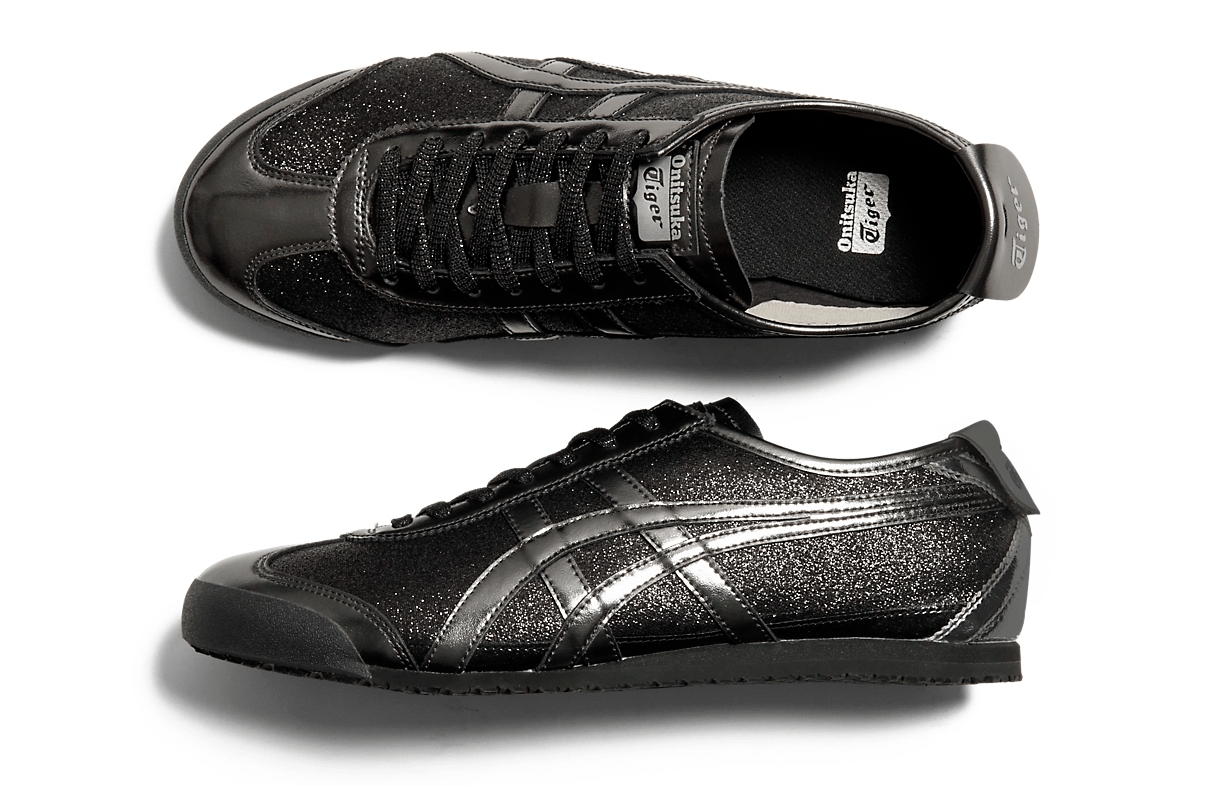 Tênis Onitsuka Tiger Mexico 66 Glitter Pack Black Gunmetal Preto