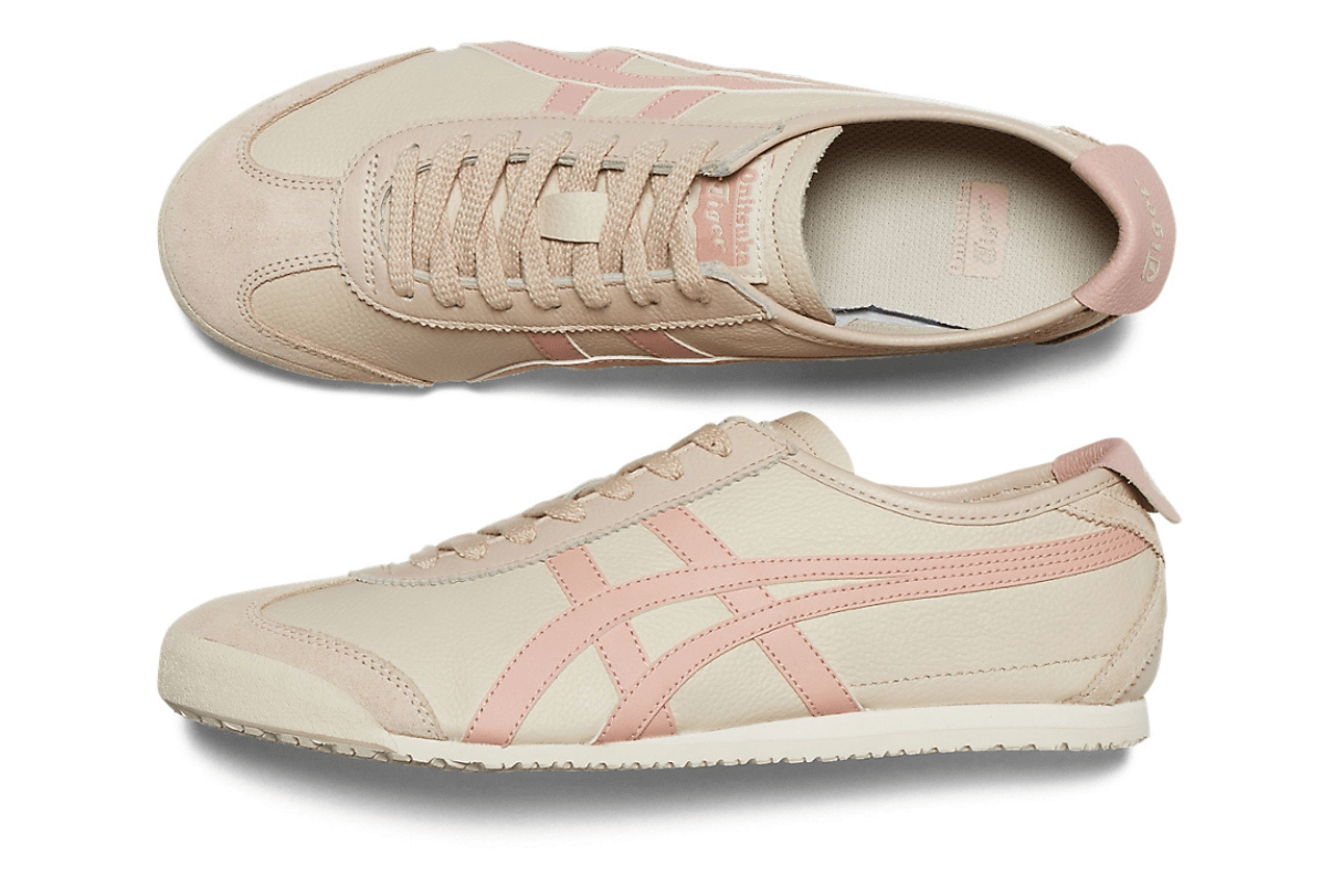 Tênis Onitsuka Tiger Mexico 66 Oatmeal Ginger Peach Rosa