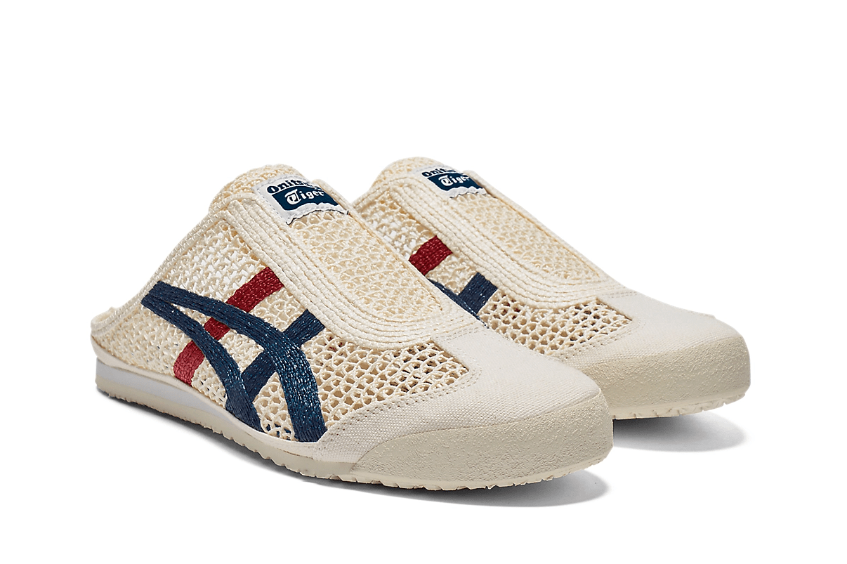 Tênis Onitsuka Tiger Mexico 66 Sabot Cream Mako Blue Bege