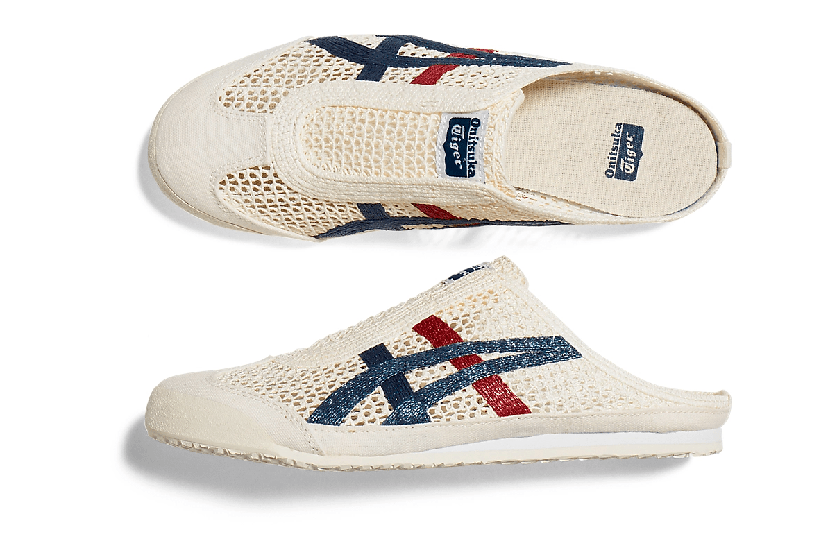 Tênis Onitsuka Tiger Mexico 66 Sabot Cream Mako Blue Bege