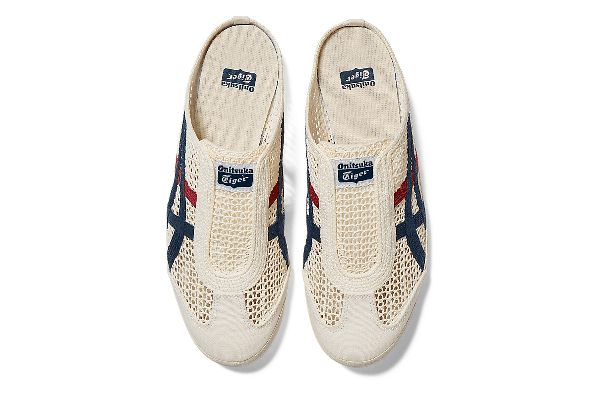 Tênis Onitsuka Tiger Mexico 66 Sabot Cream Mako Blue Bege
